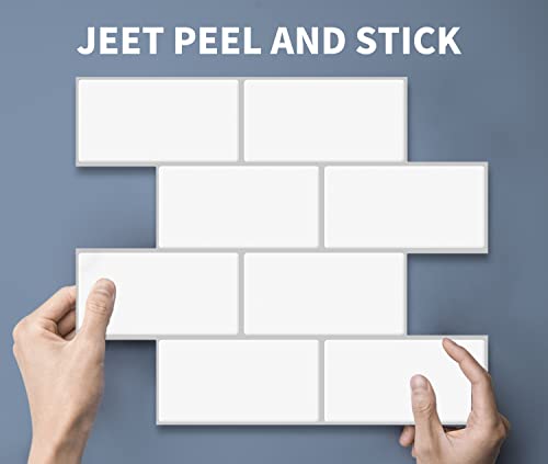Art3d Peel and Stick Backsplash, 14x12 Subway Tiles, Faux Ceramic Tiles (10 Tiles, Thicker Version)