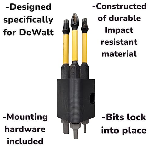 Drill Bit Holder - DeWalt 20v/12v. 1/4" inch Drill bit holder and tool organizer