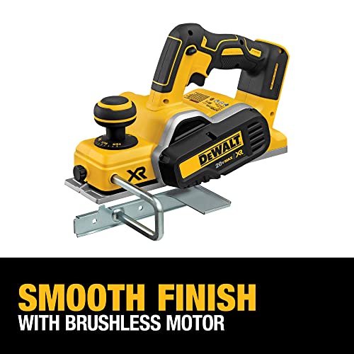 DEWALT 20V MAX Planer, 30,000 Cuts Per Minute, 2 mm Cut Depth, Brushless Motor, Bare Tool Only (DCP580B)