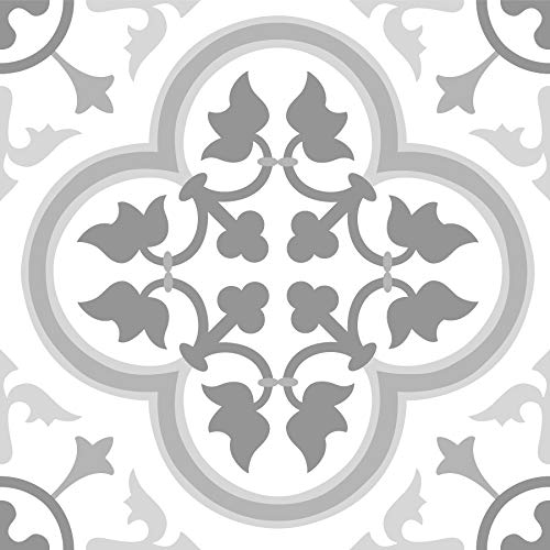 FloorPops FP2953 Remy Peel & Stick Floor Tiles, Grey