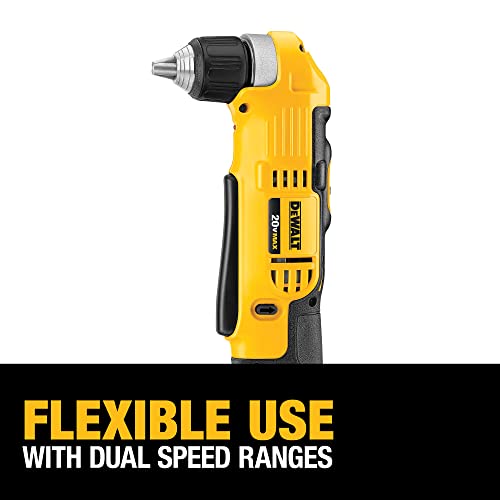 DEWALT 20V MAX Right Angle Cordless Drill/Driver Kit (DCD740C1)