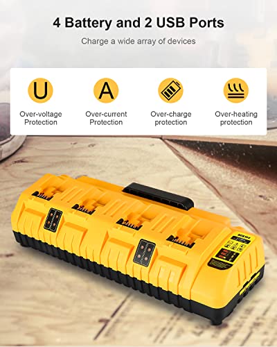 Replacement for Dewalt 12v 20v Max Multi Battery Charger Station DCB104