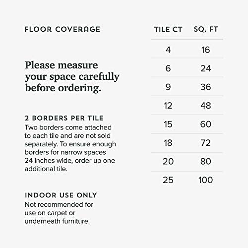 Forest Floor 3/8 Inch Thick Printed Foam Tiles, Premium Wood Grain Interlocking Foam Floor Mats, Anti-Fatigue Flooring, 24 in x 24 in