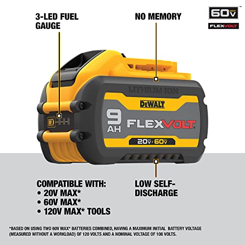 DEWALT FLEXVOLT 20V/60V MAX* Battery, 9.0-Ah (DCB609)