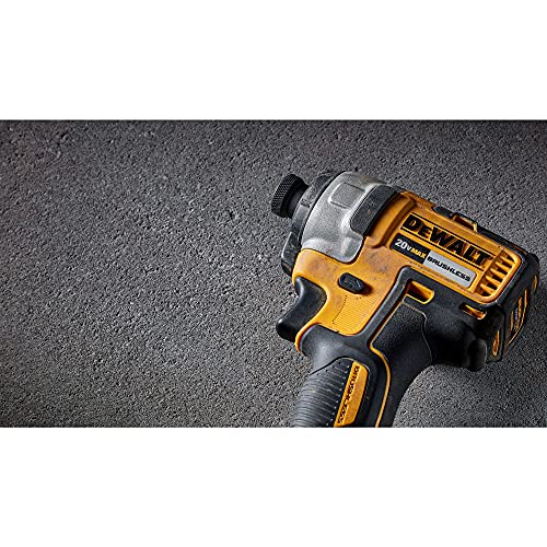 DEWALT 20V MAX Cordless Impact Driver Kit, Brushless, 1/4" Hex Chuck, 2 Batteries and Charger (DCF787C2)