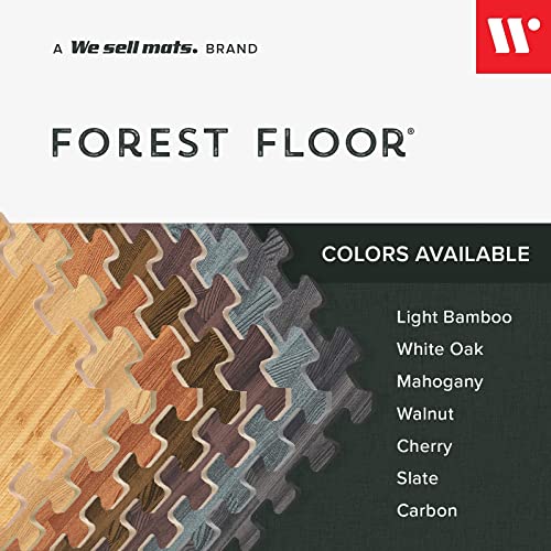 Forest Floor 3/8 Inch Thick Printed Foam Tiles, Premium Wood Grain Interlocking Foam Floor Mats, Anti-Fatigue Flooring, 24 in x 24 in