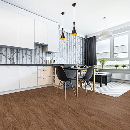 LUCiDA SURFACES Luxury Vinyl Floor Tiles-Peel & Stick Adhesive Flooring for DIY Installation-5 Sample Wood-Look Planks-6 inch x 12 inch