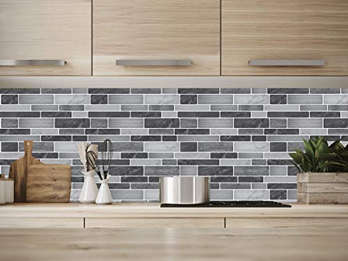 Art3d 10-Sheet Self-Adhesive Tile Backsplash for Kitchen, Vinyl Decorative Tiles, 12"x12"