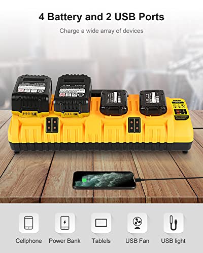 Replacement for Dewalt 12v 20v Max Multi Battery Charger Station DCB104