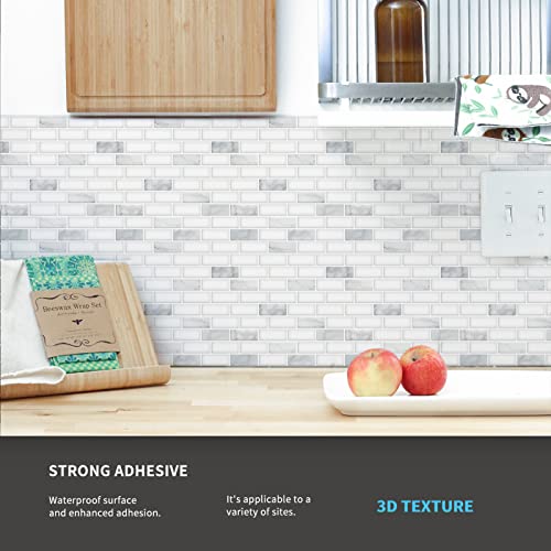 Art3d 10-Piece Peel and Stick Backsplash Tile, 12" X 12" Self-Adhesive Tile Sticker (10 Tiles)